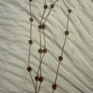 Amazon Gold and Brown Beaded Necklace